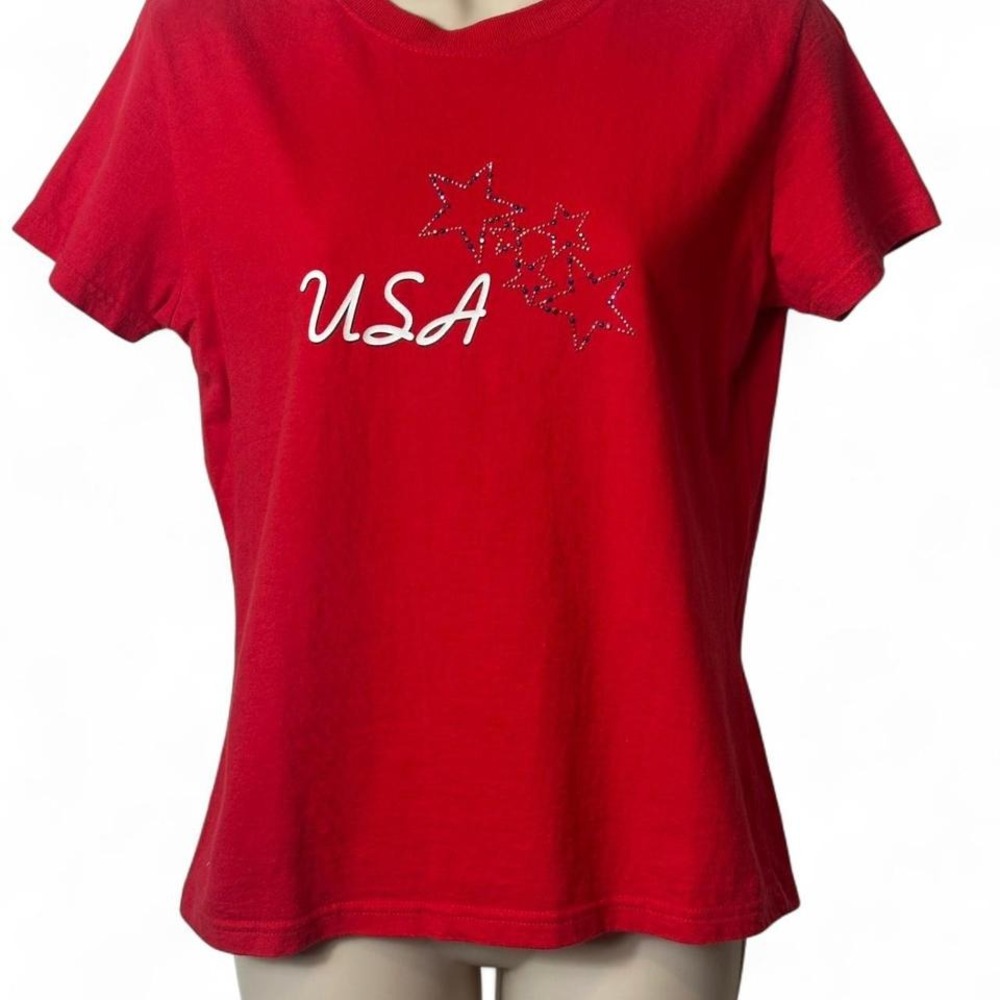 Vintage Rhinestone Patriotic‎ Tee